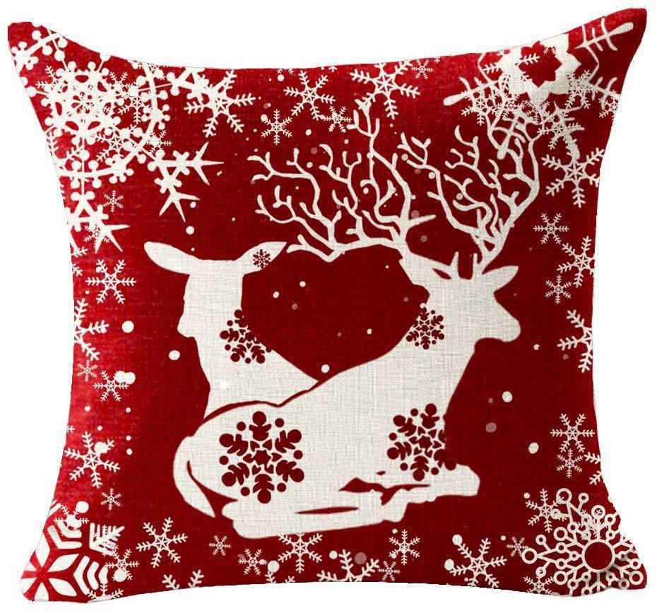 Christmas Design Elk/Snowman pillowcase - Chinese Warehouse