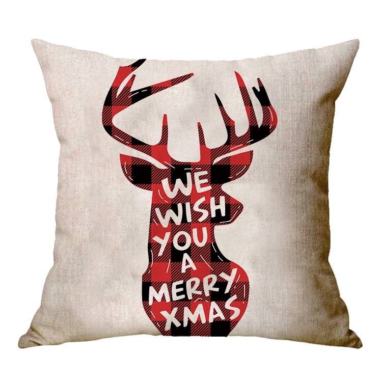 Christmas Design Elk/Snowman pillowcase - Chinese Warehouse
