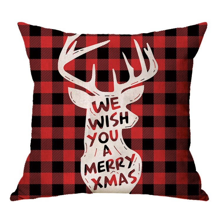 Christmas Design Elk/Snowman pillowcase - Chinese Warehouse