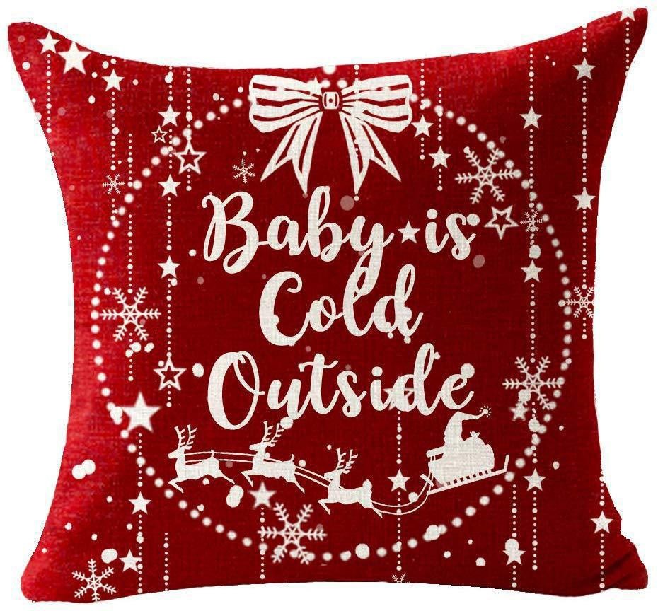 Christmas Design Elk/Snowman pillowcase - Chinese Warehouse