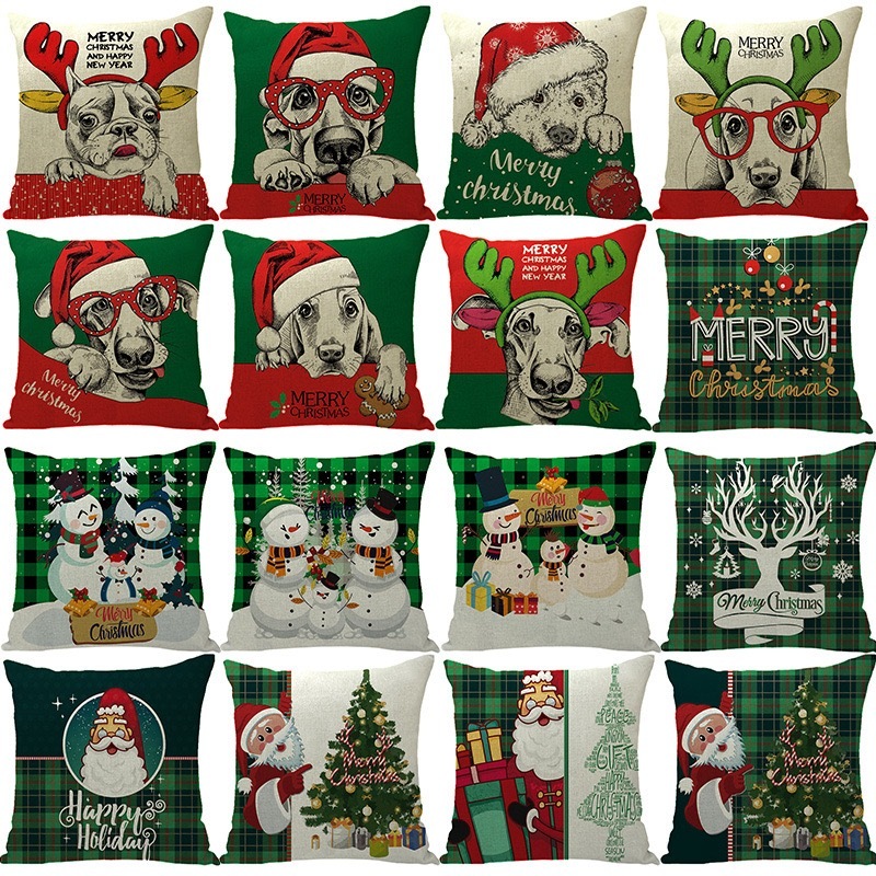 Christmas Design Elk/Snowman pillowcase - Chinese Warehouse