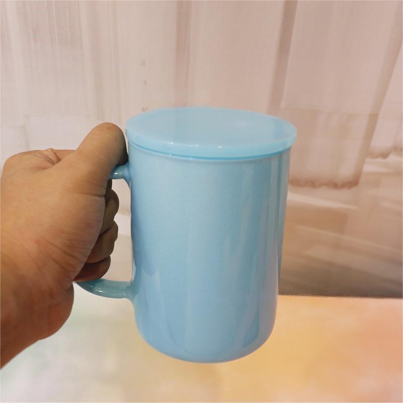 15oz Sublimation Shimmer Glitter Glass Can With Colorrd Lid and handle- Chinese Warehouse
