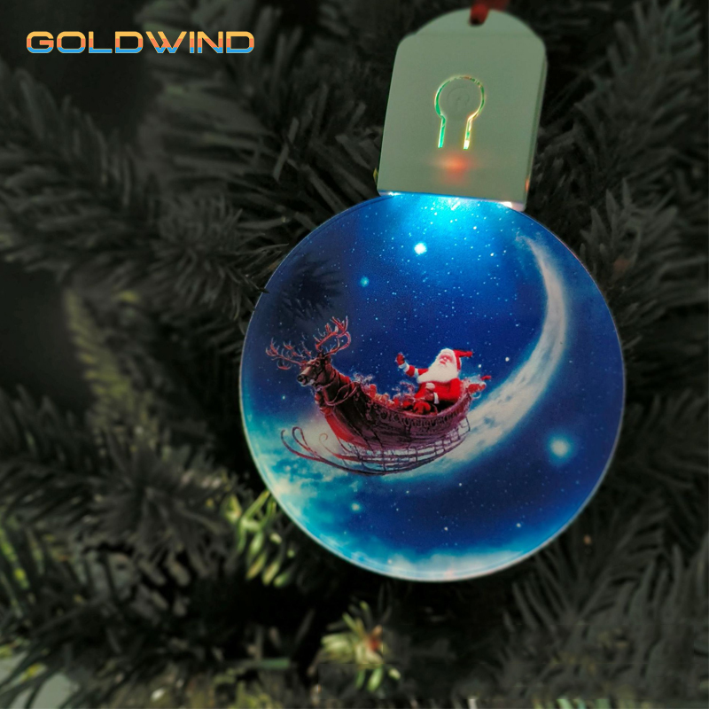 RTS US Warehouse Case of 25pack Sublimation Blank Acrylic Lamp Pendant Ornament For Christmas without Battery