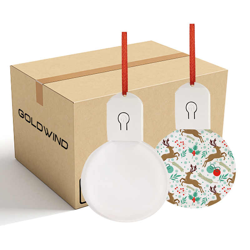 RTS US Warehouse Case of 25pack Sublimation Blank Acrylic Lamp Pendant Ornament For Christmas without Battery