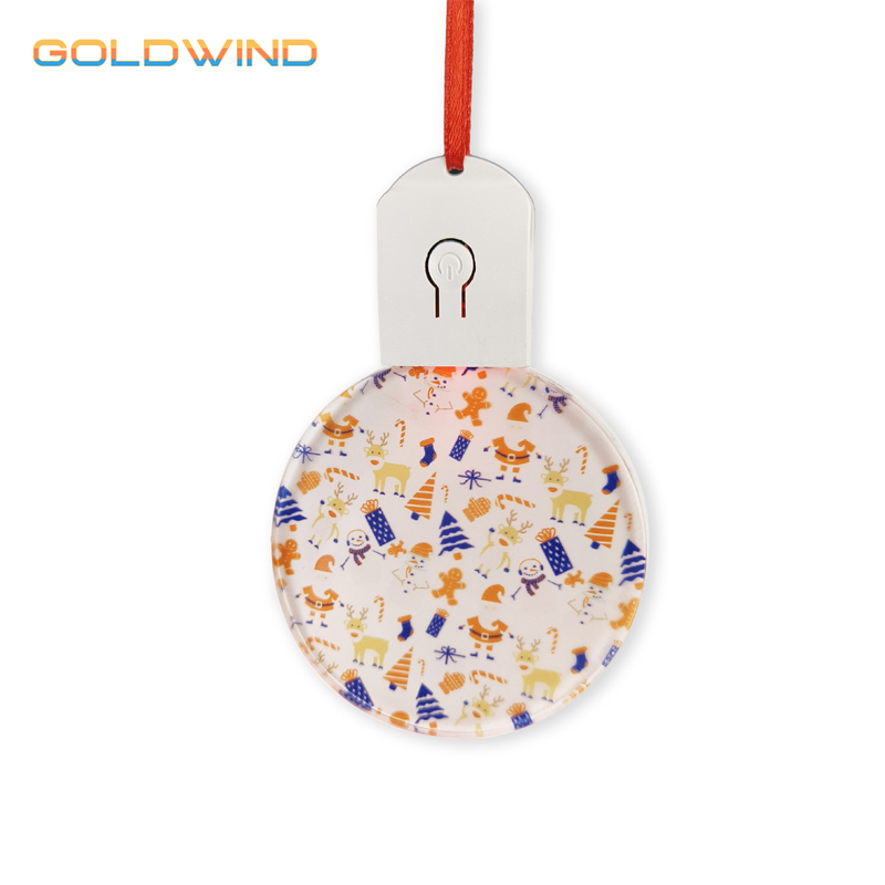 RTS US Warehouse Case of 25pack Sublimation Blank Acrylic Lamp Pendant Ornament For Christmas without Battery