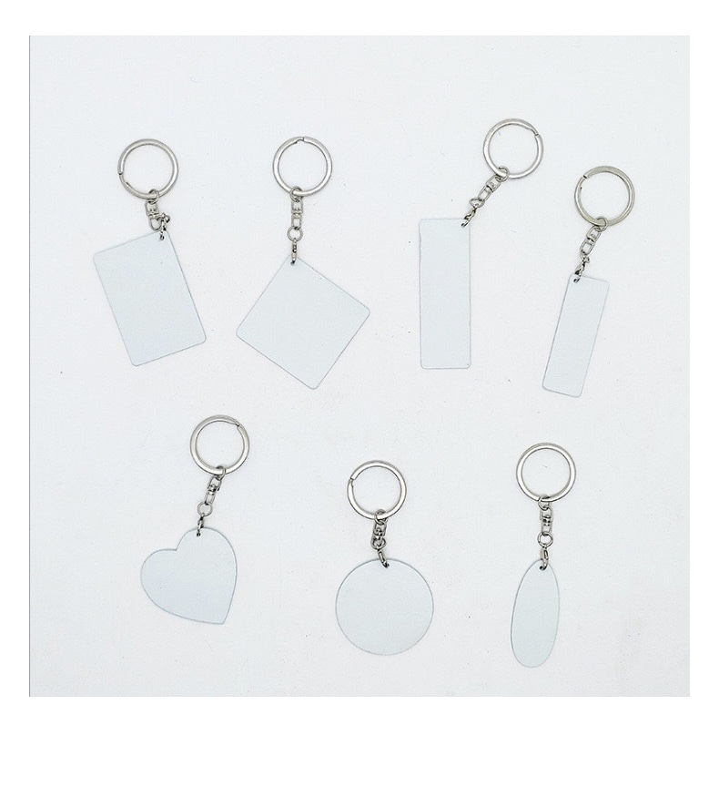 Sublimation Case of 100pack Double-side Mental Keychain with Mixed shapes - Chinese Warehouse