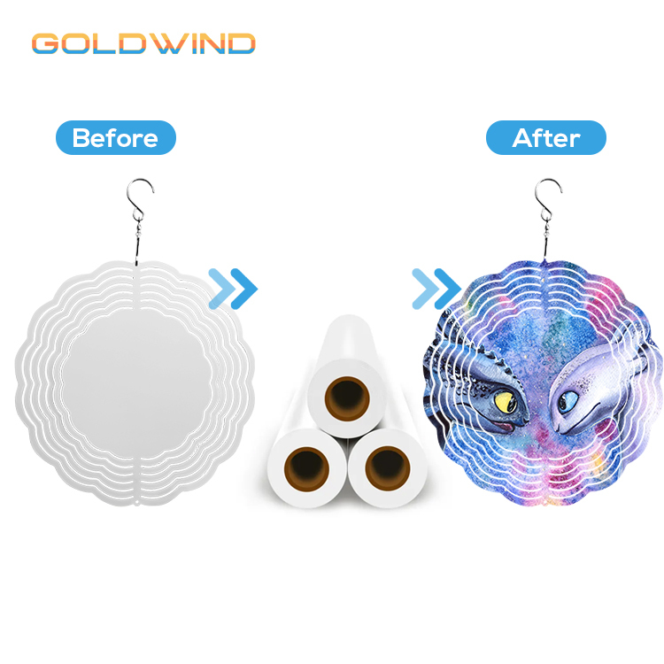 RTS US Warehouse 8"/10" Case of 20pack Sublimation Wind Spinner with Round and Flower Shape