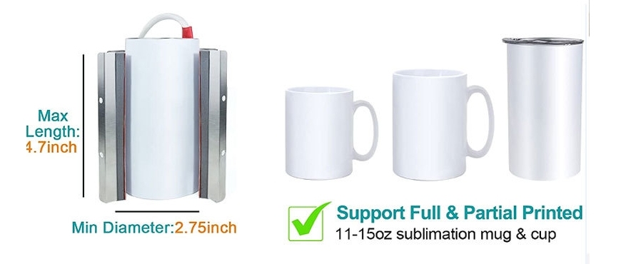 Heat Press Machine For Ceramic Mug  Suit for 11oz &15oz  - Chinese Warehouse