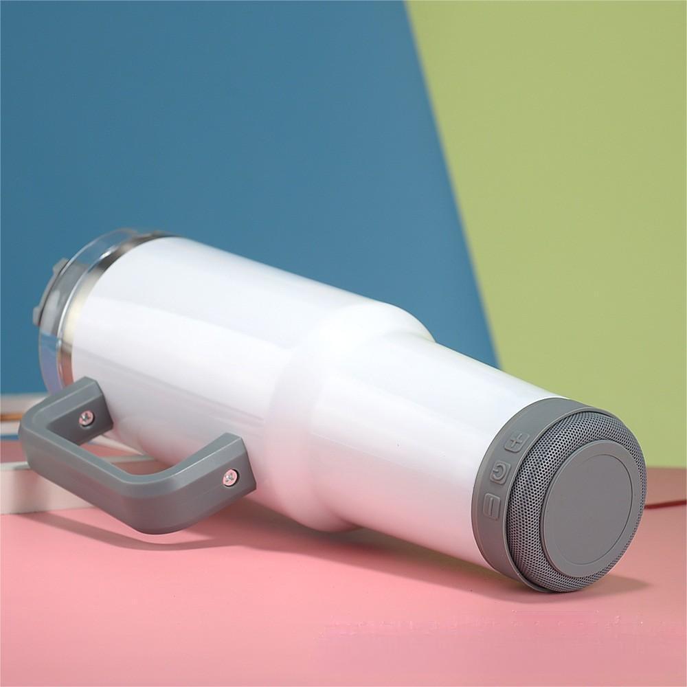 RTS Chinese Warehouse Case of 20pack 40oz Sublimation  Bluetooth Tumblers wiht Plastic Straw&Lids&Speaker