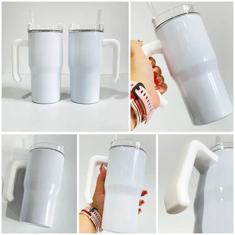 2024 New Design of 20oz Stainless Steel Coffee Travel Mugs with handle  - Chinese Warehouse