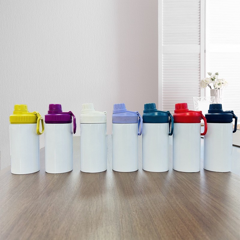 Case of 25pack 12oz Sublimation Stainless Straight  Kids Water Bottle with Sport Lids
