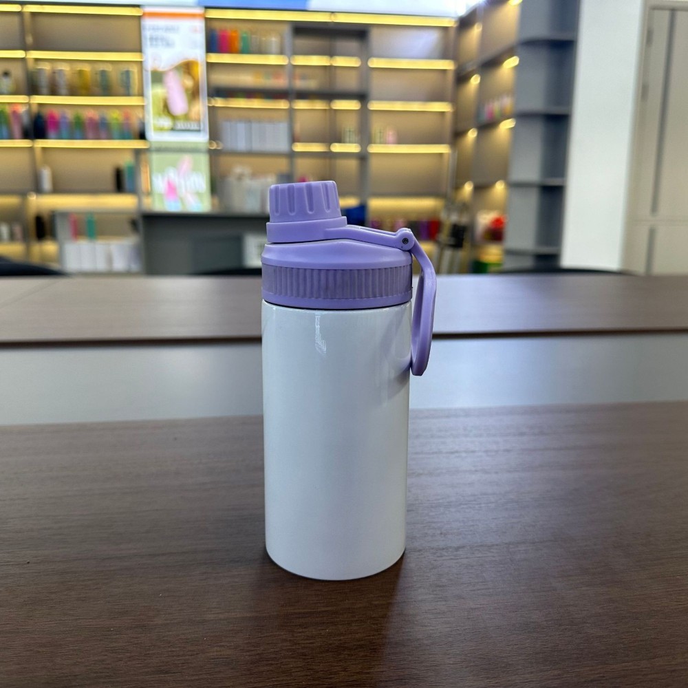 Case of 25pack 12oz Sublimation Stainless Straight  Kids Water Bottle with Sport Lids