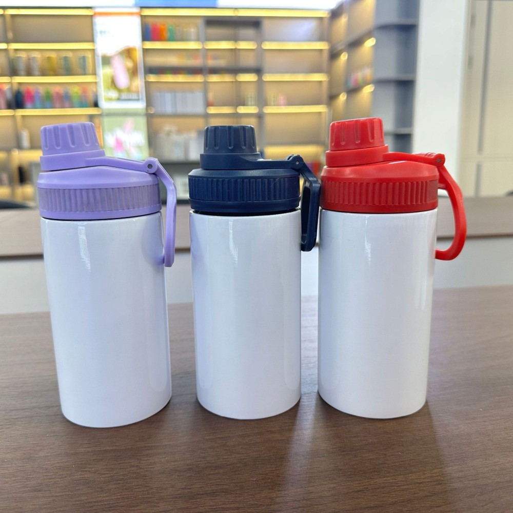 Case of 25pack 12oz Sublimation Stainless Straight  Kids Water Bottle with Sport Lids