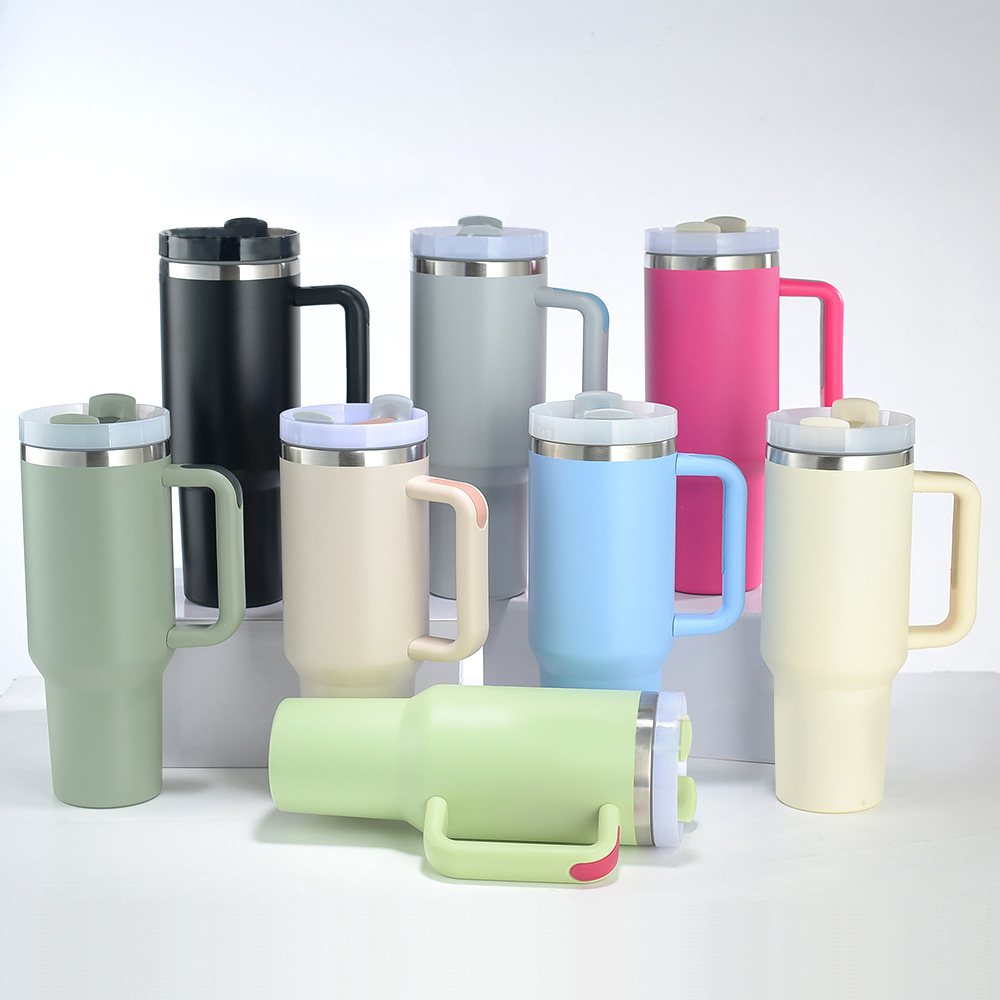 RTS Chinese Warehouse Case of 20pack 30oz Stanly2.0 Powder Coating Tumblers with plastic straw&lids