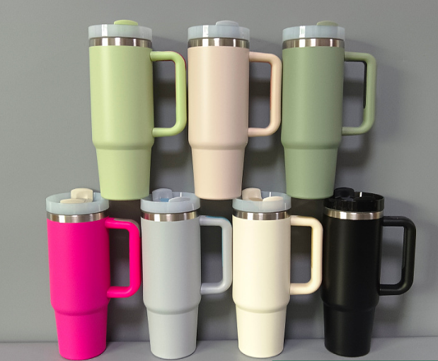 RTS Chinese Warehouse Case of 20pack 30oz Stanly2.0 Powder Coating Tumblers with plastic straw&lids