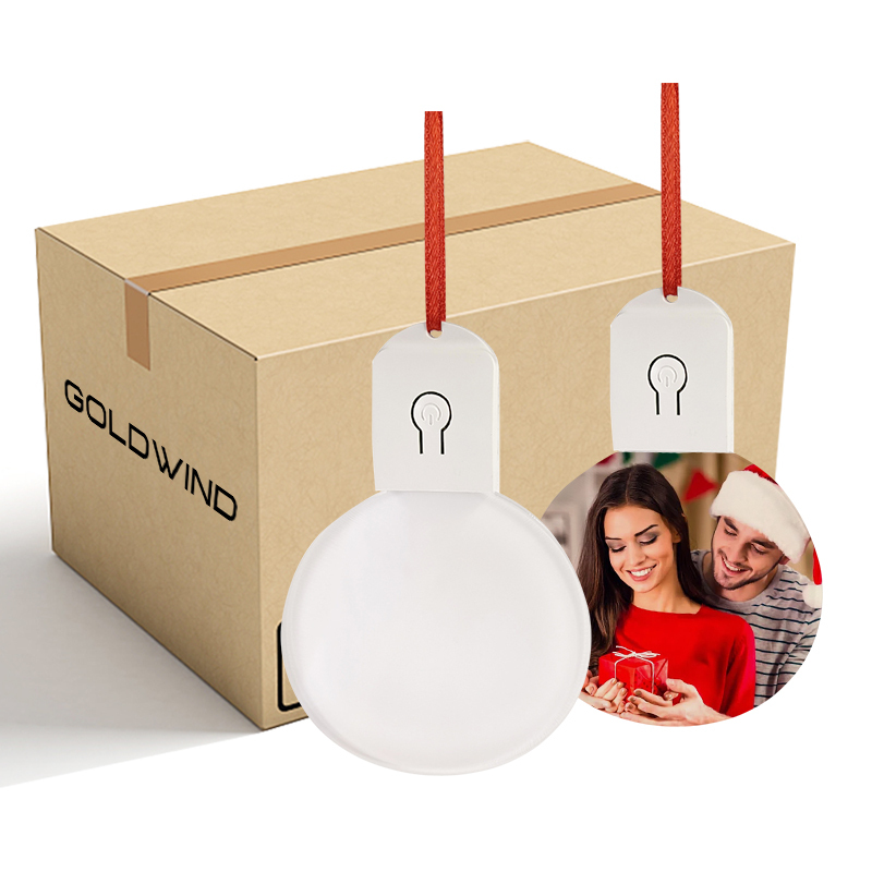 RTS US Warehouse Case of 25pack Sublimation Blank Acrylic Lamp Pendant Ornament For Christmas without Battery