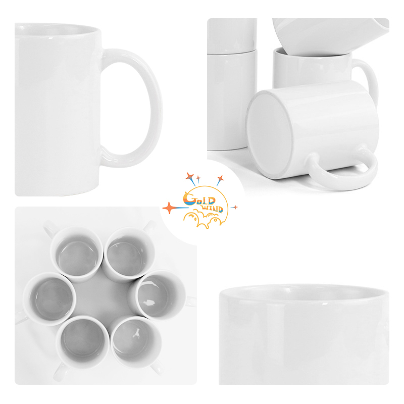 11oz Case of 36pack White Sublimation Ceramic Mugs with White Handle - Chinese Warehouse