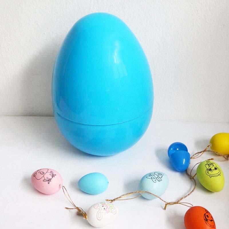 11.8*7.87 inches Mixed Color Plastic Refillable Eggs for Easter - Chinese Warehouse