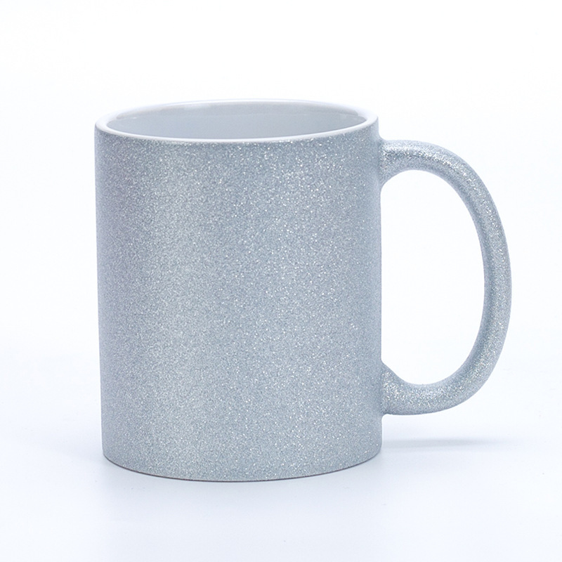 RTS Chinese warehouse 11oz sublimation glitter ceramic mug