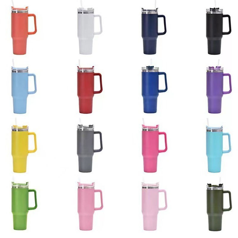 Subliamated1.0 40oz Stainless Steel Coffee Travel Mugs  Mixed colors - Chinese Warehouse