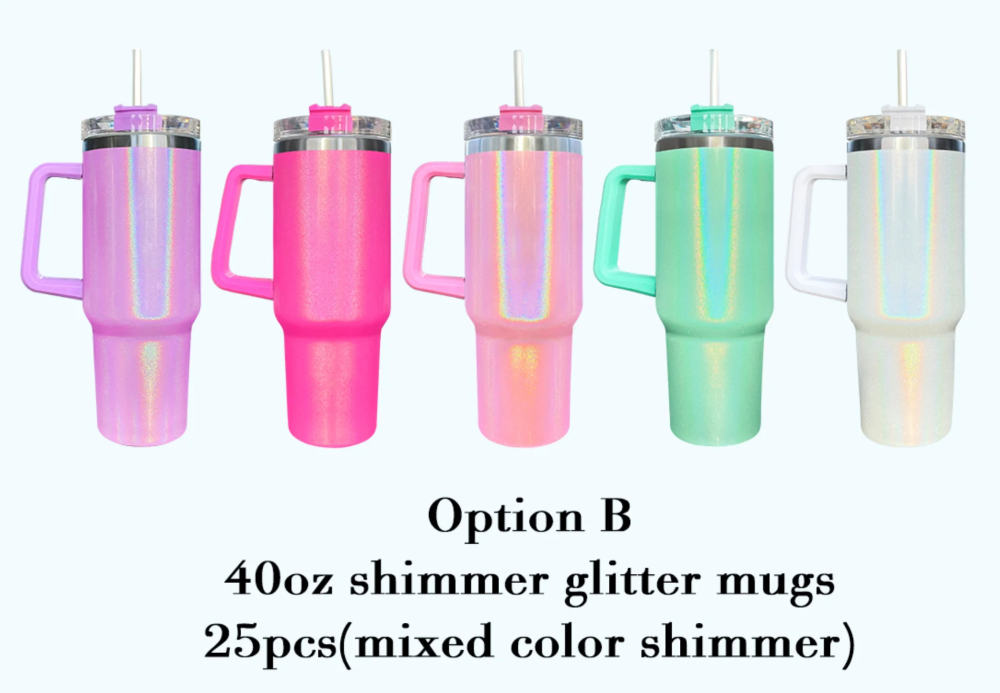 RTS US case of x25  40oz Stanley V1.0 rainbow color stainless tumbler