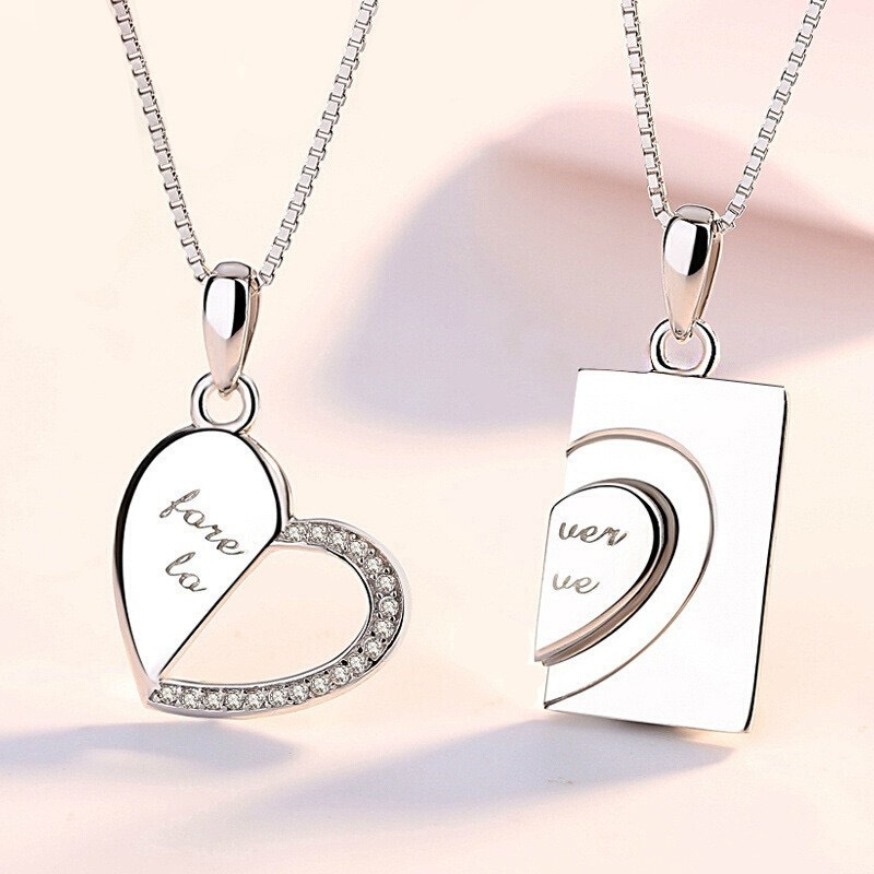 Sterling Silver love interlocking necklace for Valentine's Day - Chinese Warehouse