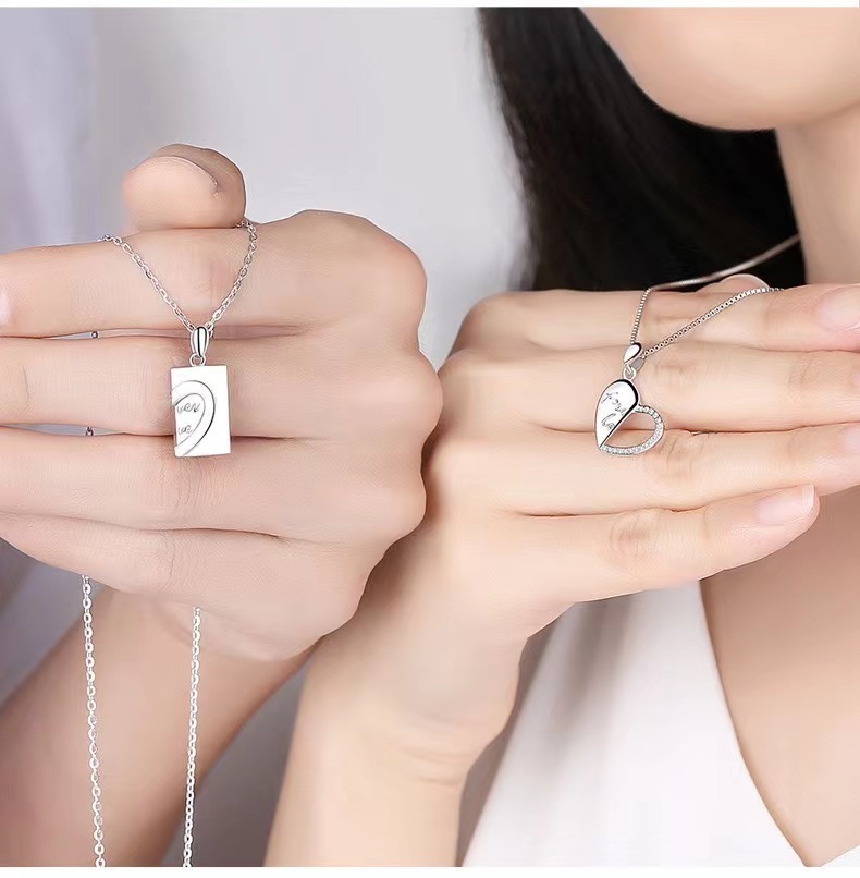 Sterling Silver love interlocking necklace for Valentine's Day - Chinese Warehouse