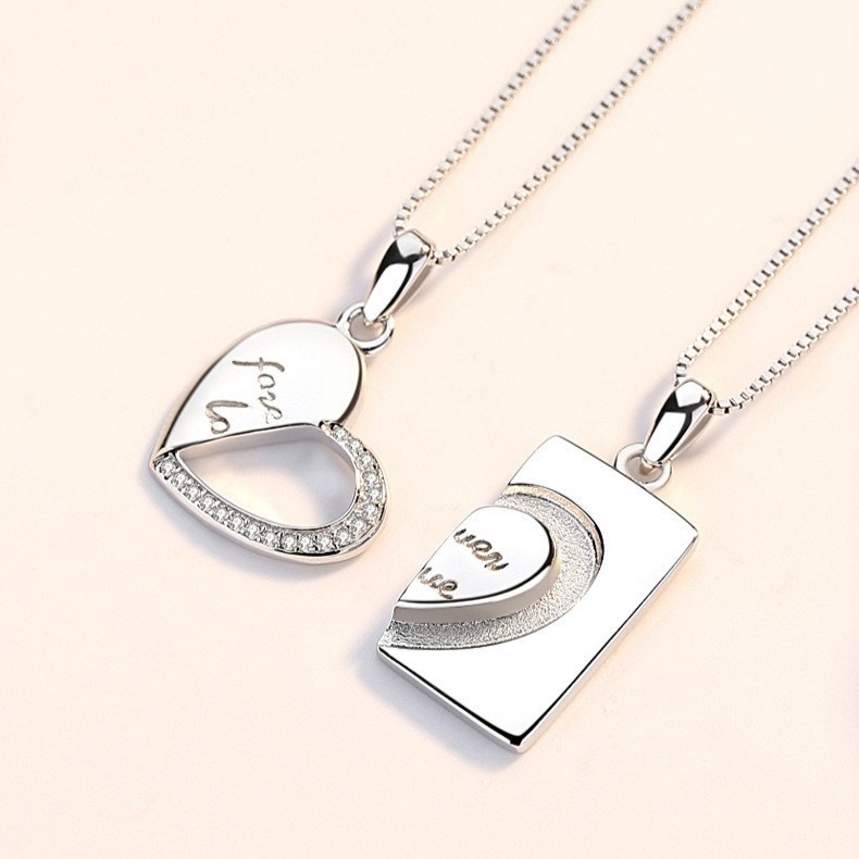 Sterling Silver love interlocking necklace for Valentine's Day - Chinese Warehouse