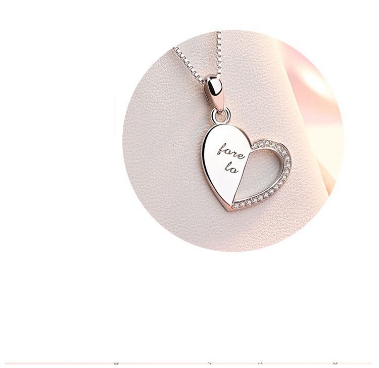 Sterling Silver love interlocking necklace for Valentine's Day - Chinese Warehouse