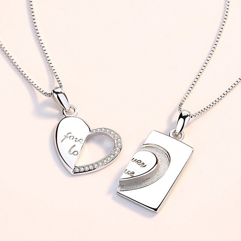 Sterling Silver love interlocking necklace for Valentine's Day - Chinese Warehouse