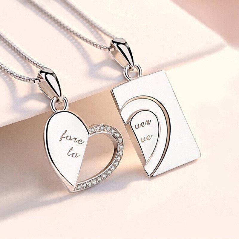 Sterling Silver love interlocking necklace for Valentine's Day - Chinese Warehouse