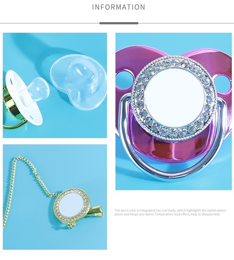 RTS CHINA  case of 50pcs  sublimation baby pacifier