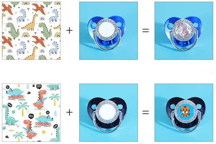RTS CHINA case of 50pcs sublimation baby pacifier
