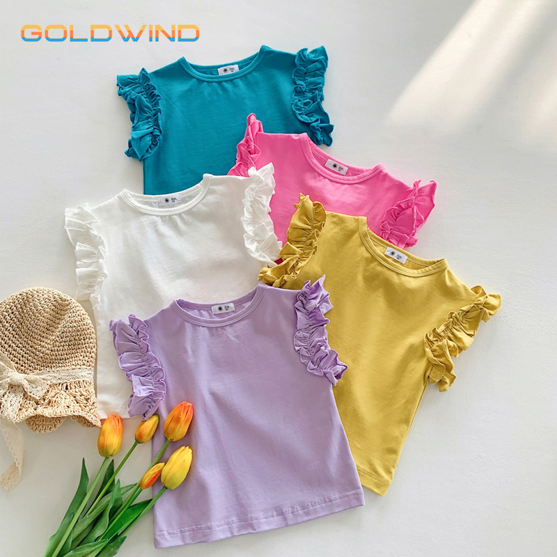 100% Cotton DTF Kids Flower Fleeve T-skirt with Mixed  Sizes and Colors - Chinese Warehouse