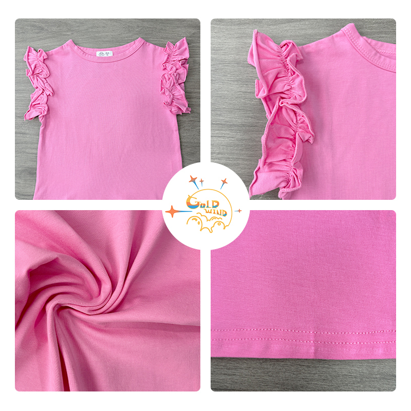 100% Cotton DTF Kids Flower Fleeve T-skirt with Mixed  Sizes and Colors - Chinese Warehouse