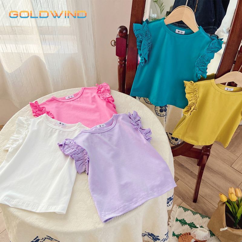 100% Cotton DTF Kids Flower Fleeve T-skirt with Mixed  Sizes and Colors - Chinese Warehouse
