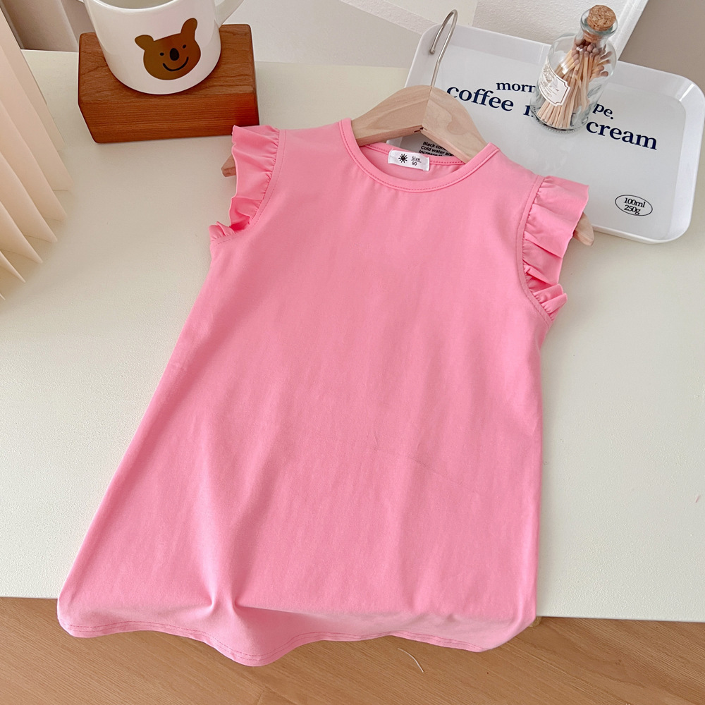 DTF Kids  Flower  Fleeve Vest long T skirt Mixed  Sizes and Colors - Chinese Warehouse