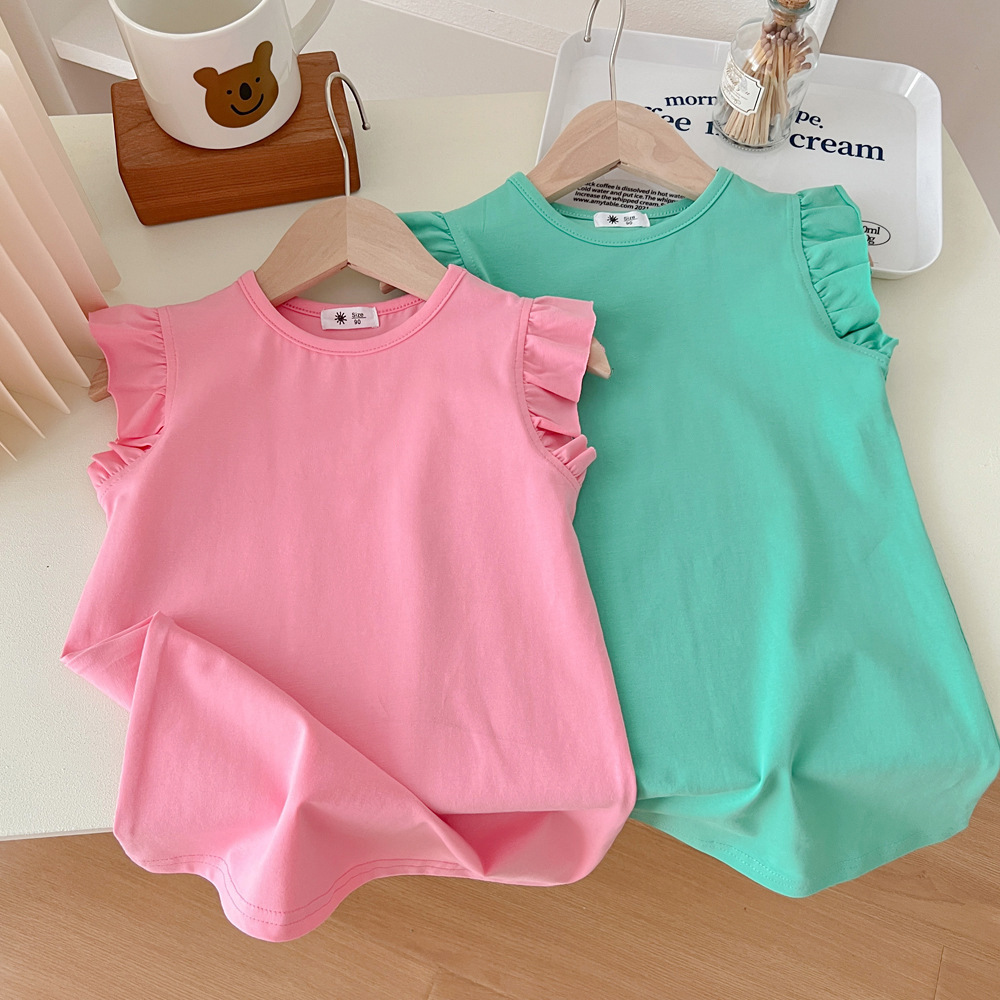 DTF Kids  Flower  Fleeve Vest long T skirt Mixed  Sizes and Colors - Chinese Warehouse