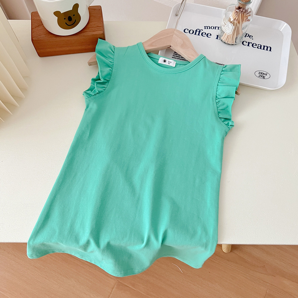 DTF Kids  Flower  Fleeve Vest long T skirt Mixed  Sizes and Colors - Chinese Warehouse