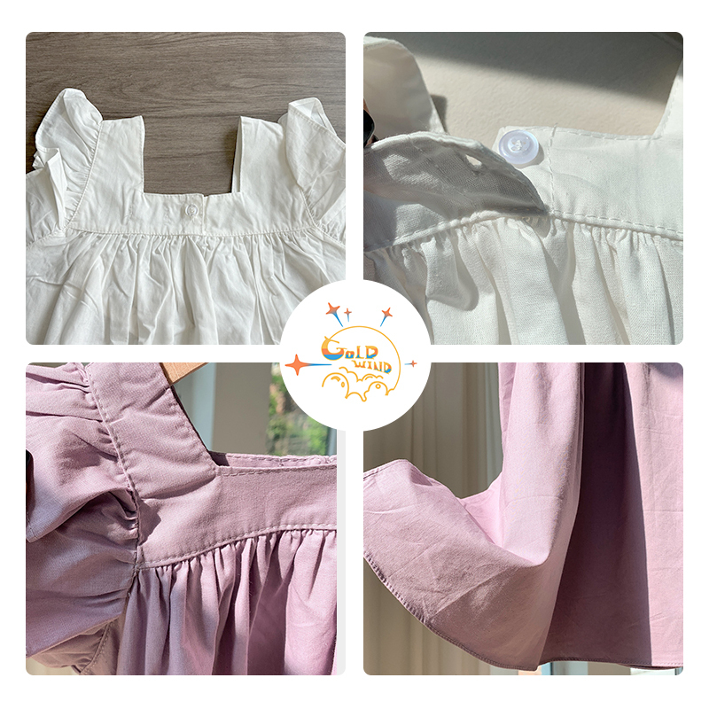 100% Cotton Elegant Princess Dress for Baby Girls Sleeveless Cami Dress for Baby Girls - Chinese Warehouse