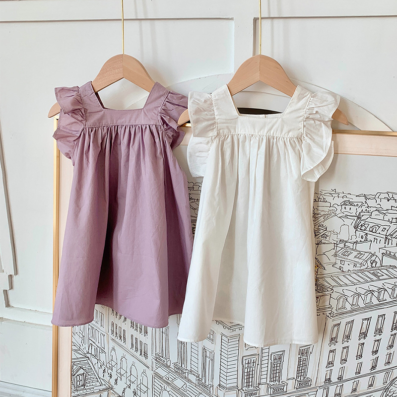 100% Cotton Elegant Princess Dress for Baby Girls Sleeveless Cami Dress for Baby Girls - Chinese Warehouse