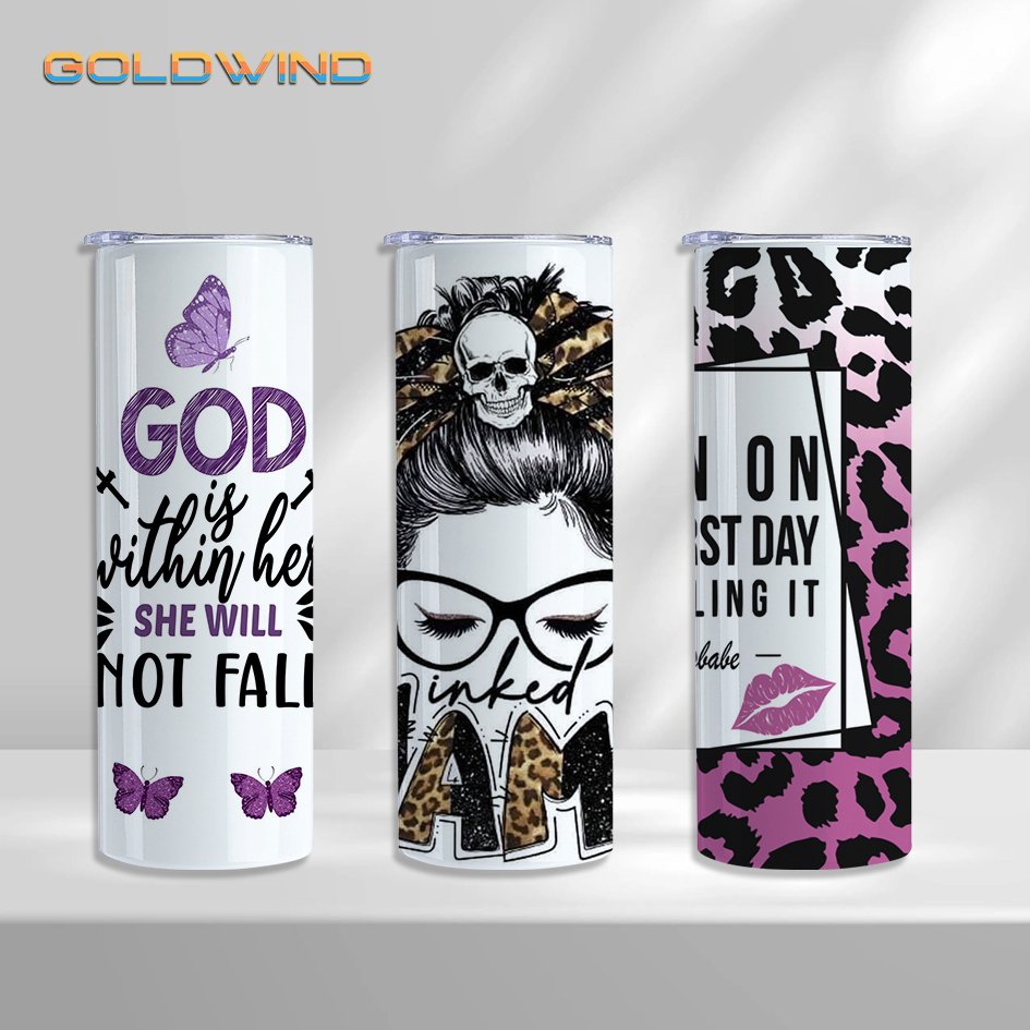 Presale - RTS US Warehouse Case of 25pack 20oz Sublimation Straight Skinny Tumblers with Plastic Straw&Metal Straw&Lids&Straw Brush