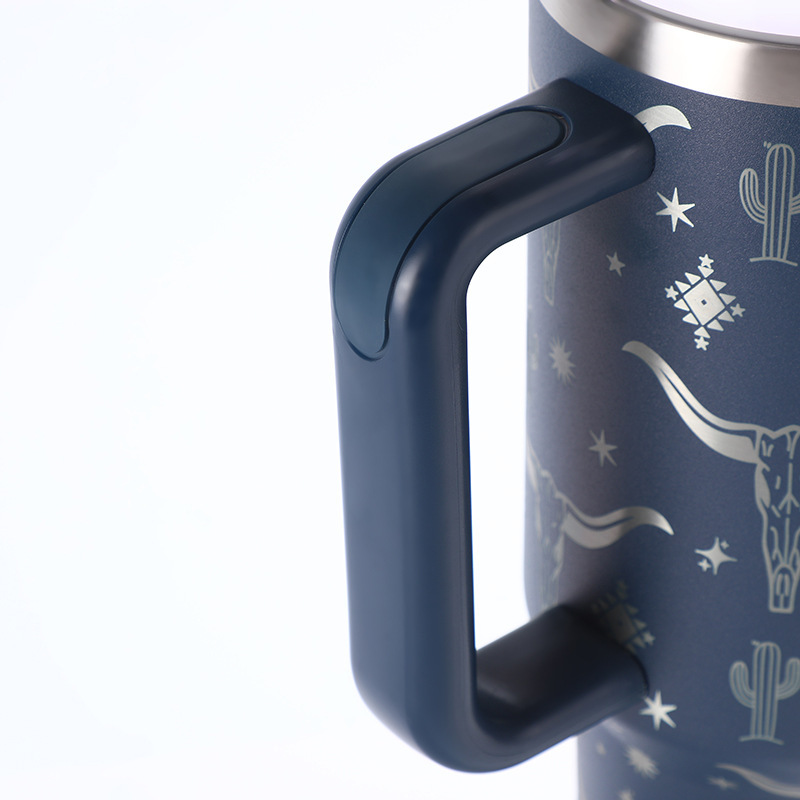 RTS CN -- 40oz Stanley2.0  OX-Head Laser Printed Travel Mug Tumbler With Straw&lids