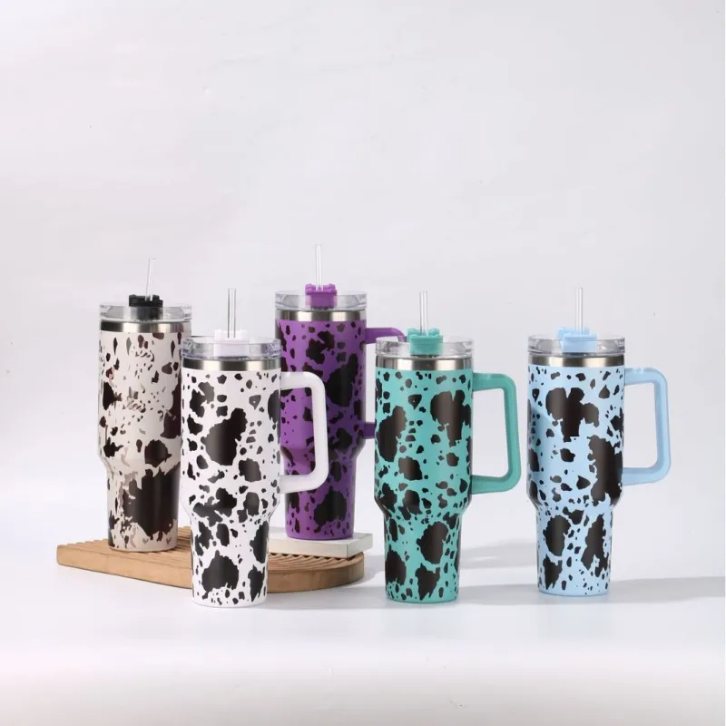 RTS CN -- Mixed Designs for 40oz 5D Printed Stanley Tumbler with Straw&lids