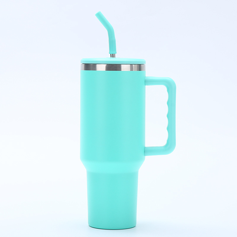 RTS CN -- 40oz Colored Sublimation Stanly3.0 Tumblers with Plastic Straw&Lids