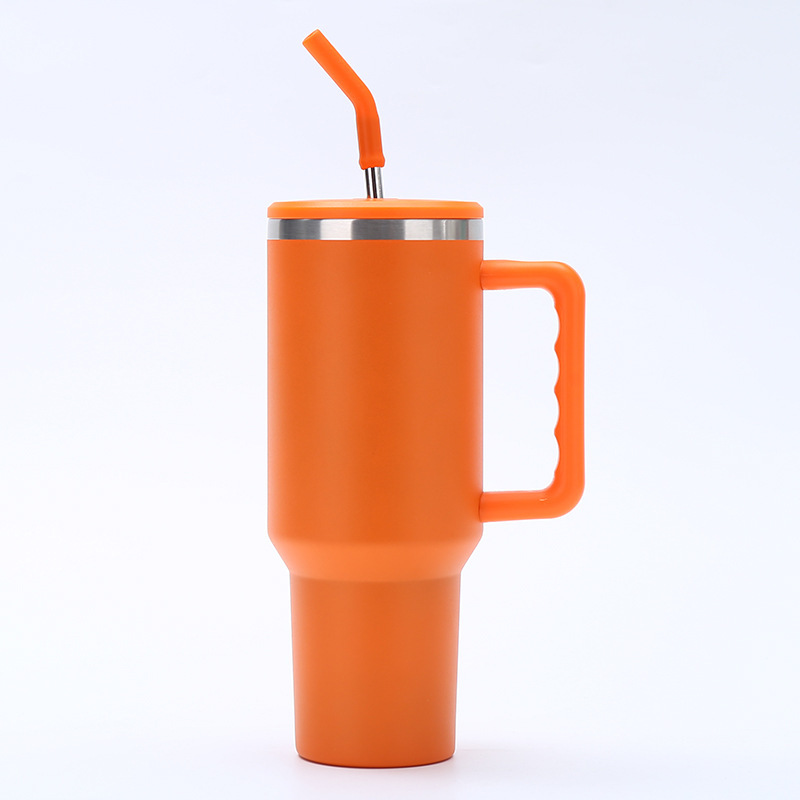 RTS CN -- 40oz Colored Sublimation Stanly3.0 Tumblers with Plastic Straw&Lids