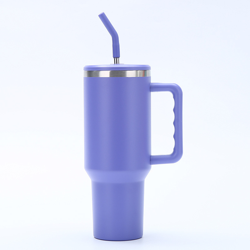 RTS CN -- 40oz Colored Sublimation Stanly3.0 Tumblers with Plastic Straw&Lids
