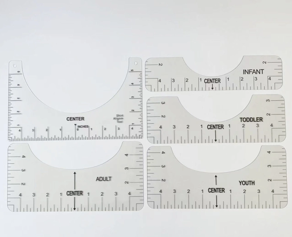 Dimension Ruler Guide T-Shirt Guide Ruler Vinyl Ruler Guide Size Chart Alignment Ruler Shirt ...