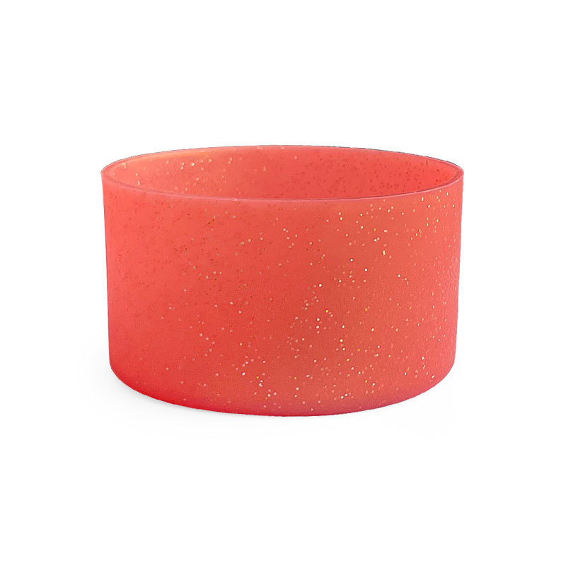 RTS CHINA Creative glitter silicone cup cover translucent sports water bottle cup bottom protective cover Stanley luminous bottom bottle cover