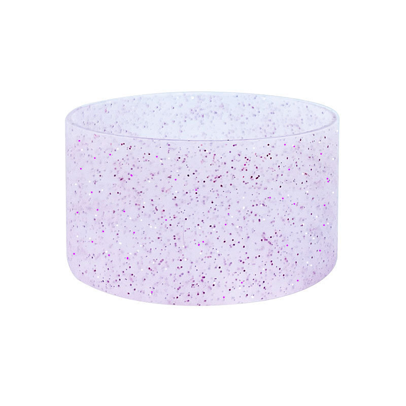 RTS CHINA Creative glitter silicone cup cover translucent sports water bottle cup bottom protective cover Stanley luminous bottom bottle cover